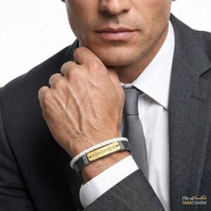 دستبند چرم طلا