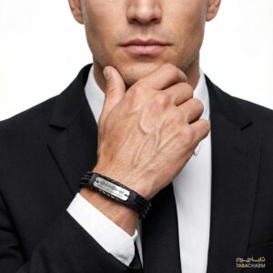 دستبند طلا چرم