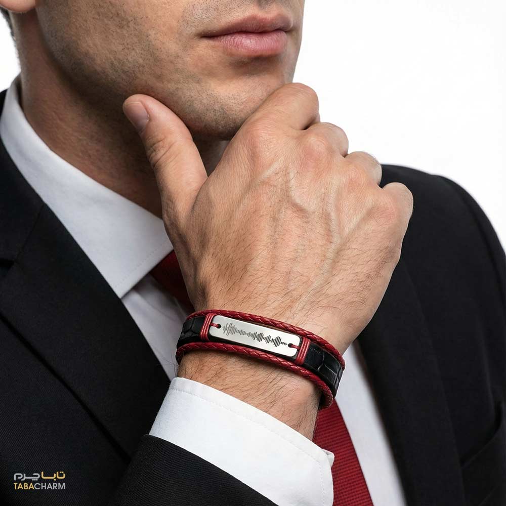 دستبند چرم مردانه