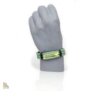 دستبند نقره آب طلا