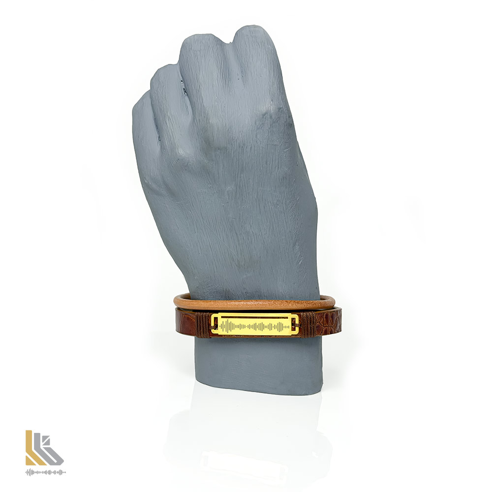 دستبند نقره آب طلا