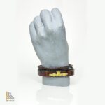 دستبند نقره آب طلا