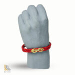 دستبند نقره آب طلا