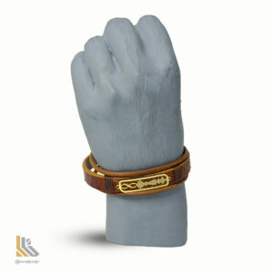 دستبند نقره آب طلا