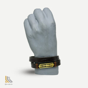 دستبند نقره آب طلا