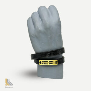 دستبند نقره آب طلا