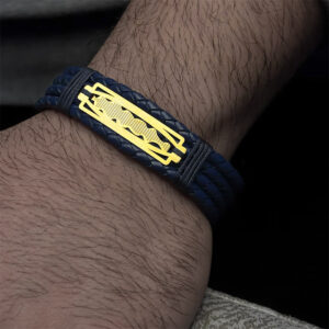 دستبند نقره آب طلا فرکانس صدا مدل Harmony Soul