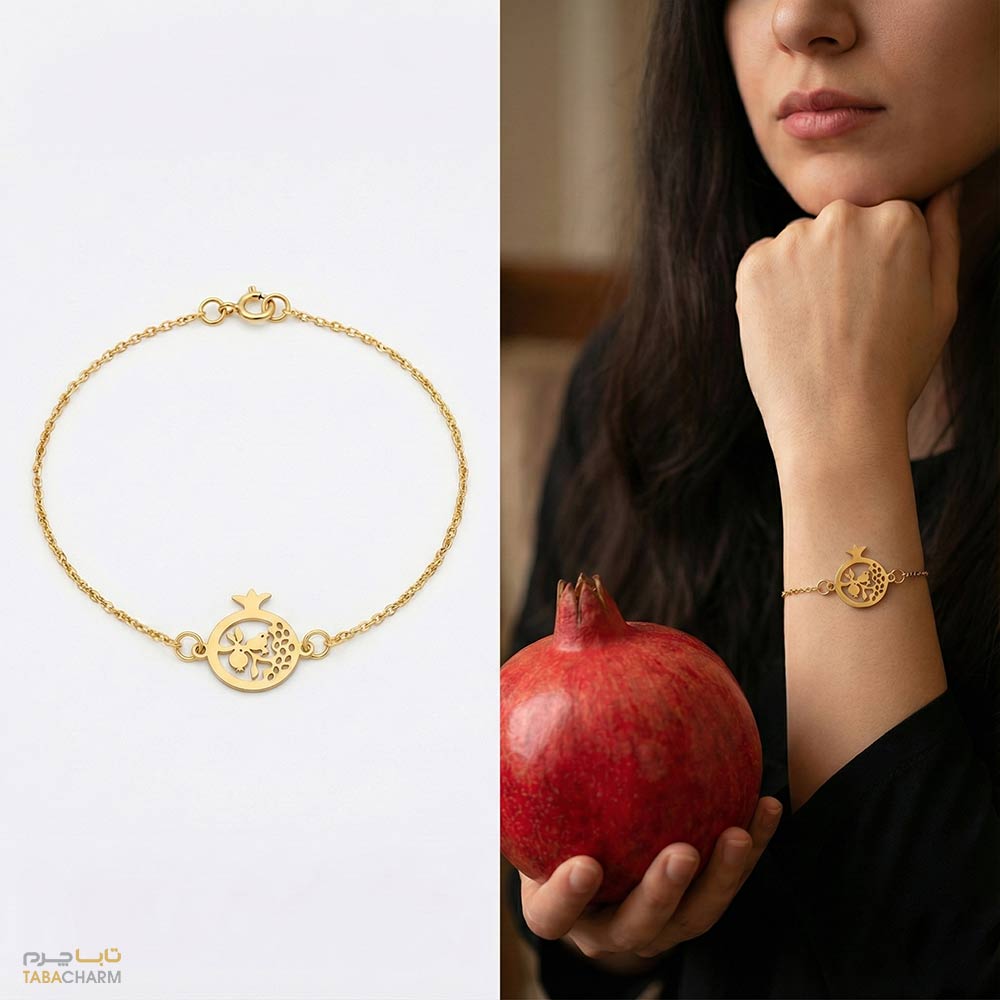 دستبند طلا انار