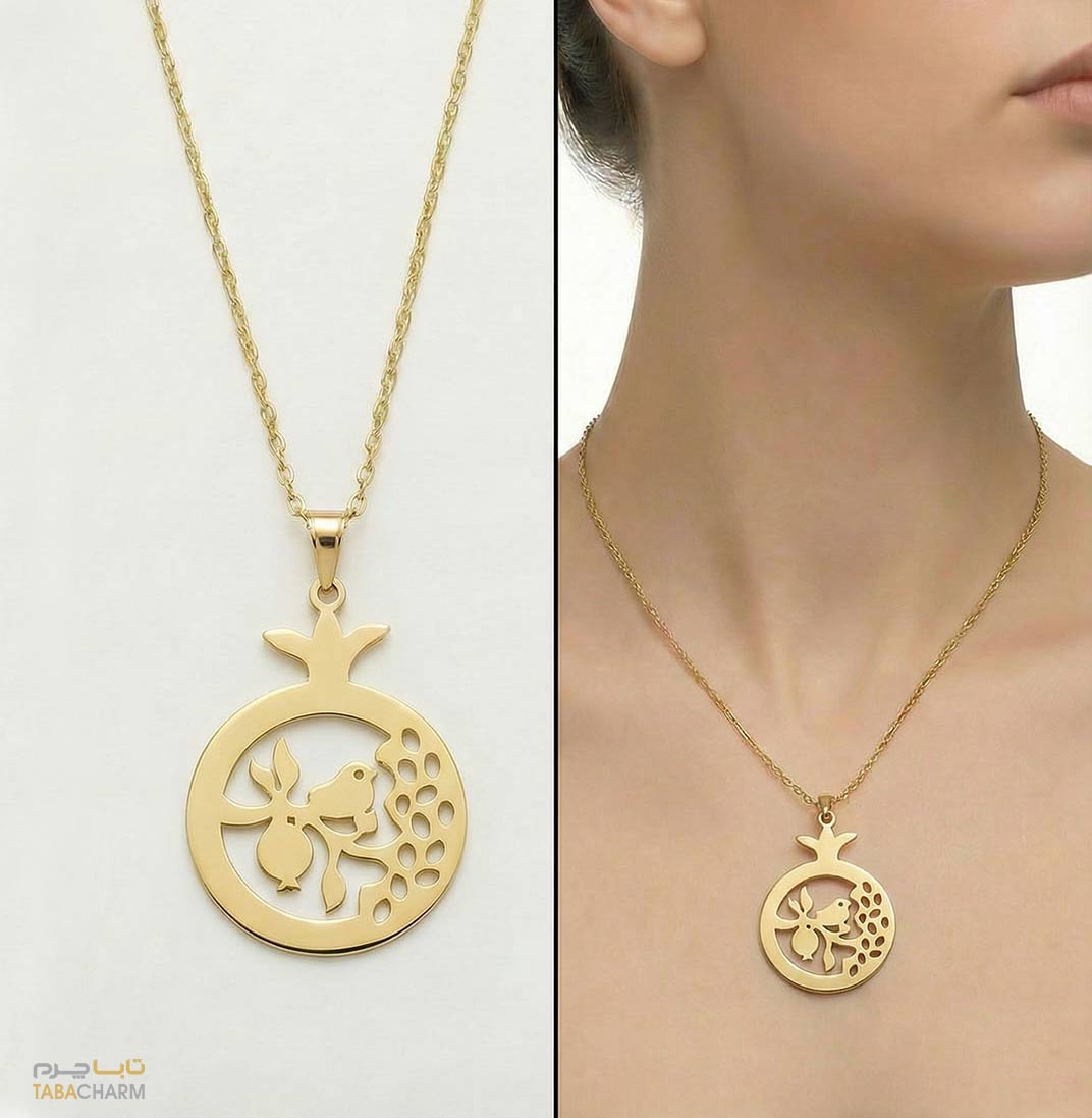 گردنبند نقره انار